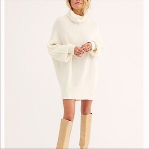 Free People Cocoa Sweater Dress - Cream